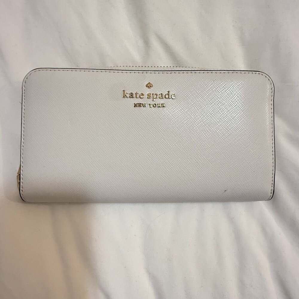 Kate Spade New York Zip-Around Continental Wallet- White